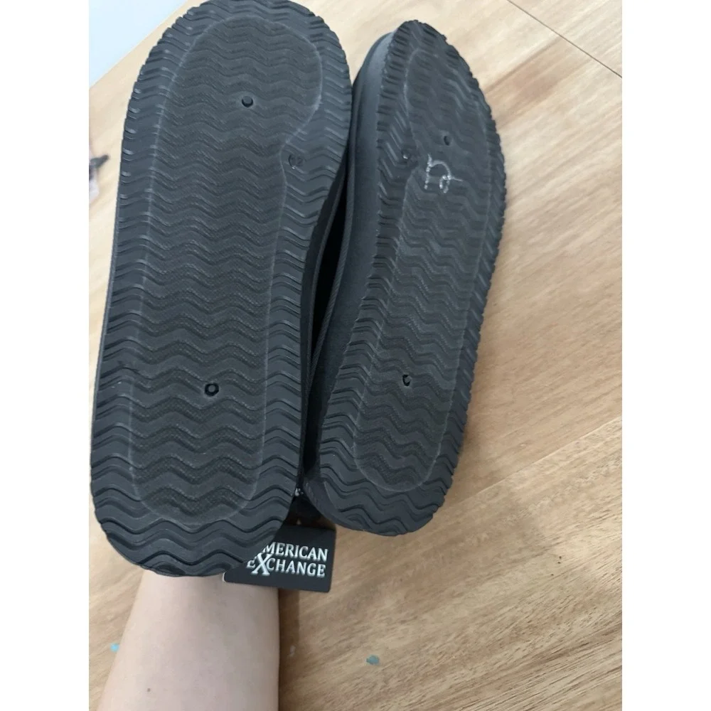 American Exchange Chaz Mens Black Slip On Casual Shoes Size 12 New Slippers Clog